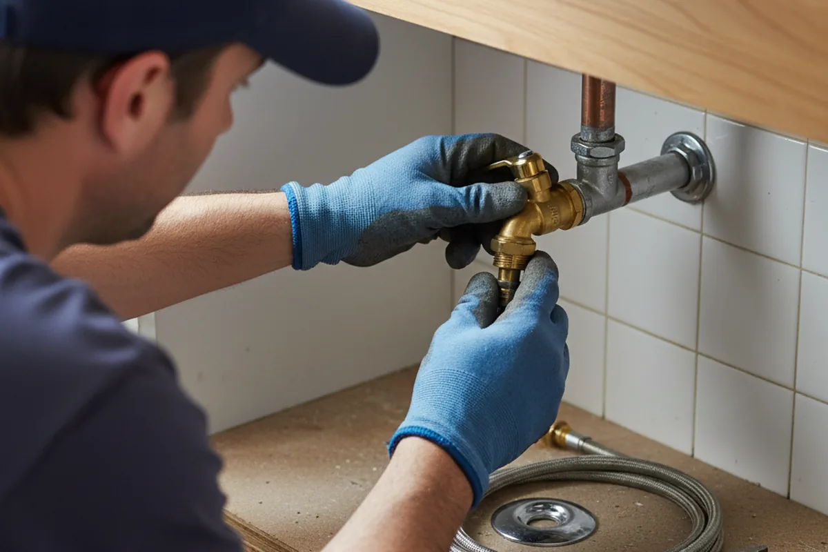 Shutoff valve and fitting work during Faucet and Fixture Repair in Red Rock